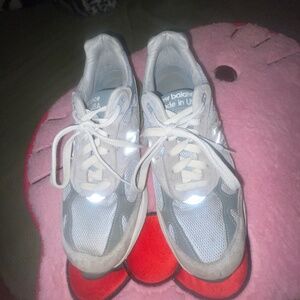 Gray new balance running shoes